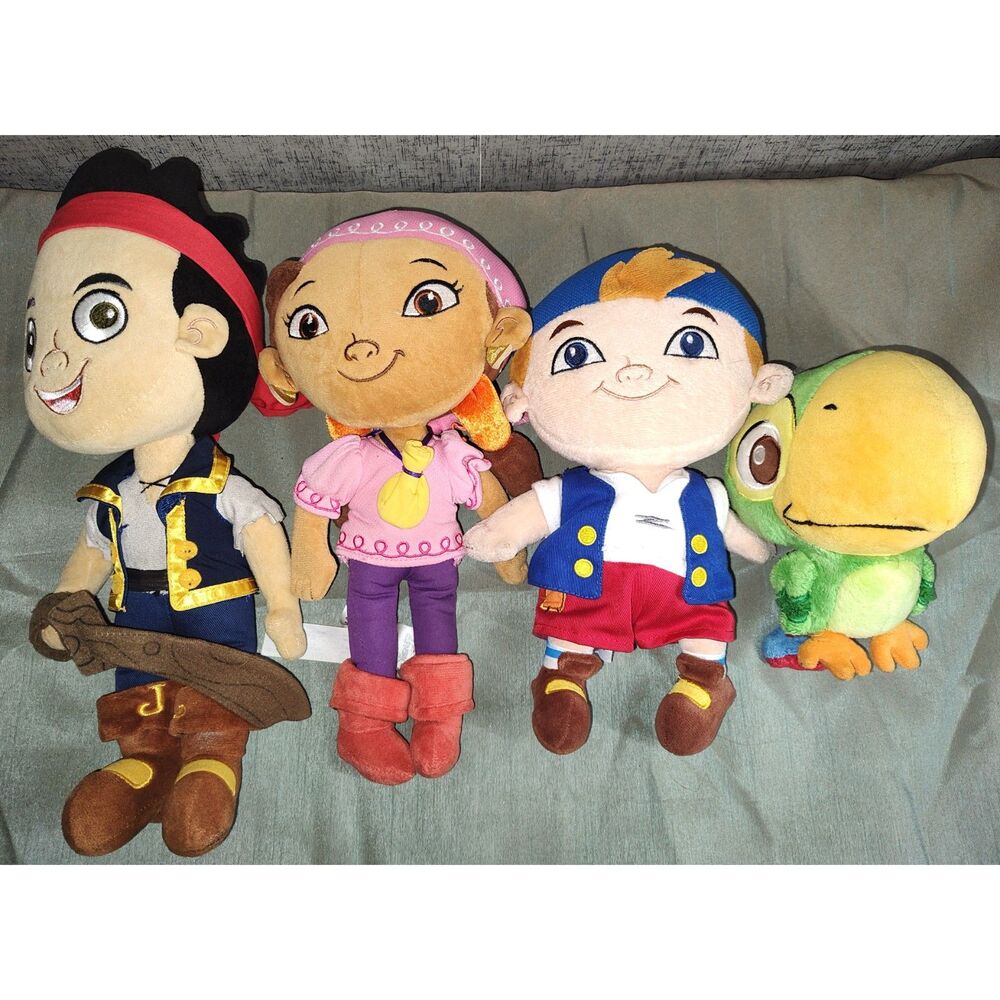 Disney Store Jake and the Never Land Pirates Lot of 4 Plushies